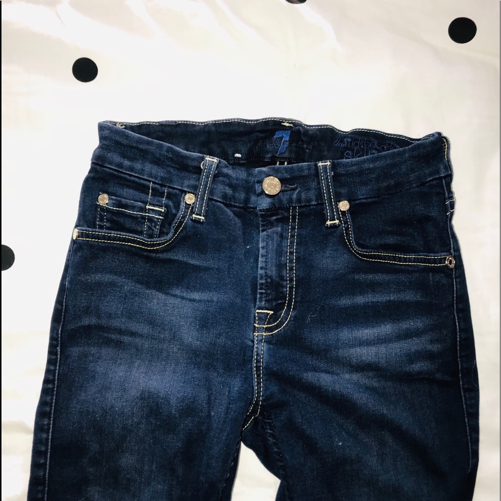 7 For All Mankind Mid-Rise Ankle Skinny